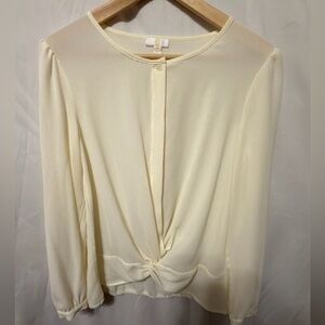 CC brand blouse, Twist Hem Cream -size M,